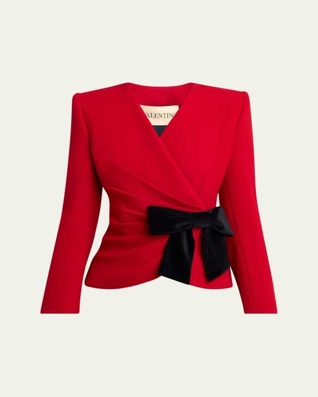 Bow Wrap Blazer Jacket